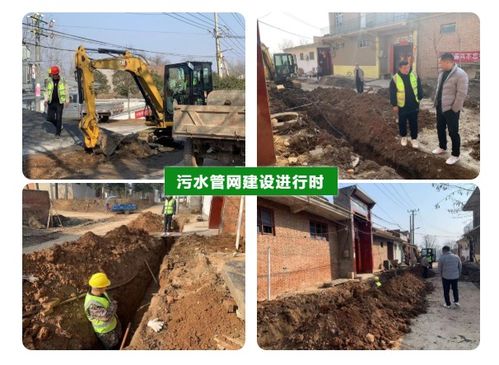 伊滨区李村镇耿沟社区污水管网建设工程施工正酣